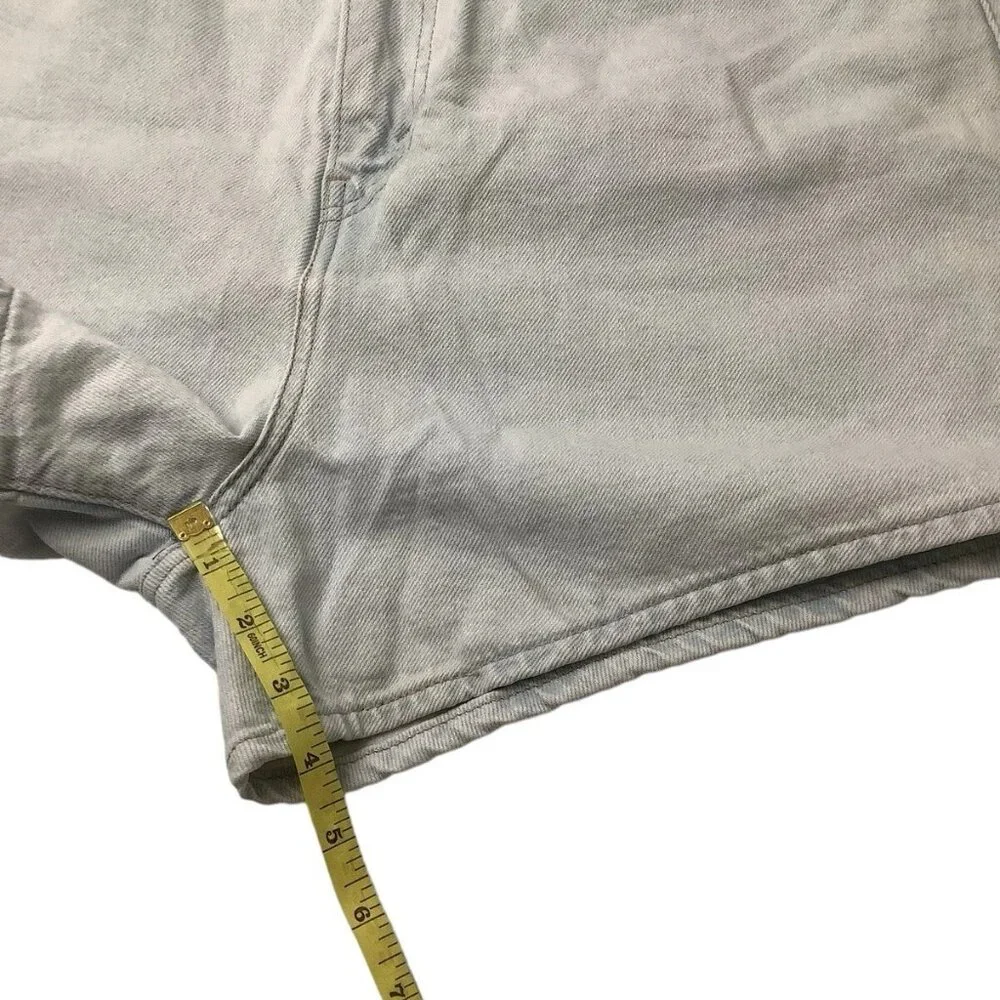 Levis Silvertab Fade Wash Mom Shorts High Waisted Denim Size W31